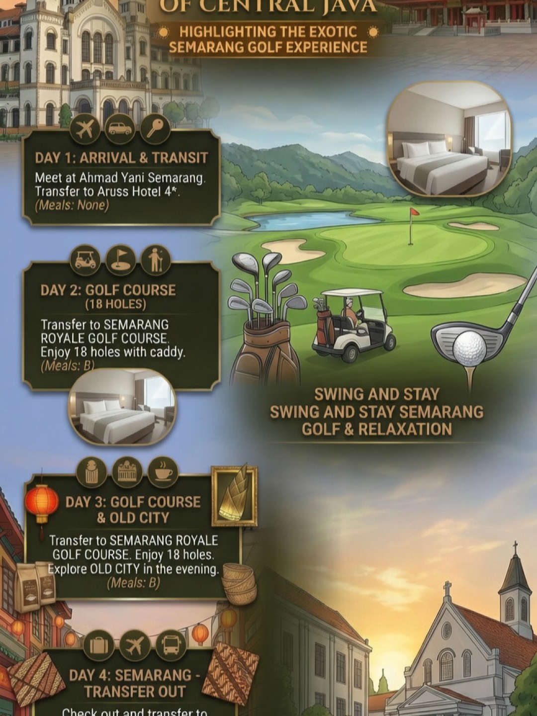 Paket Golf & Kota Lama : Semarang